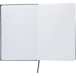 Recycled PU notebook (A5) Elian, blue (Notebooks)