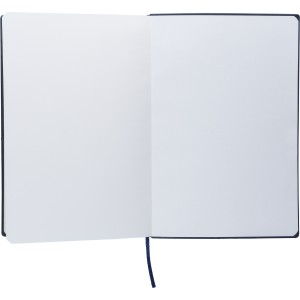 Recycled PU notebook (A5) Elian, blue (Notebooks)