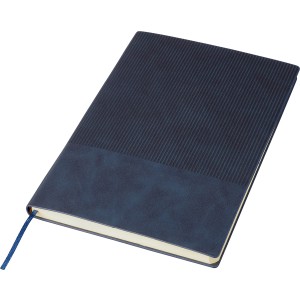 Recycled PU notebook (A5) Elian, blue (Notebooks)