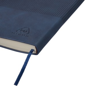 Recycled PU notebook (A5) Elian, blue (Notebooks)