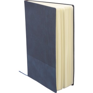 Recycled PU notebook (A5) Elian, blue (Notebooks)