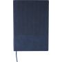 Recycled PU notebook (A5) Elian, blue