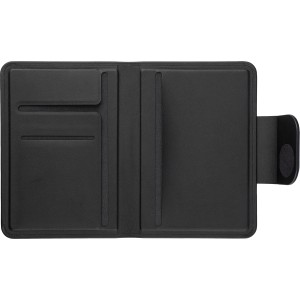 Recycled PU passport holder Mavi, black (Card holders)