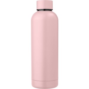 Recycled stainless steel bottle Isaiah, pastel pink
