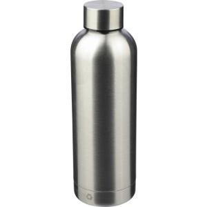 Recycled stainless steel bottle Isaiah, silver (Water bottles)