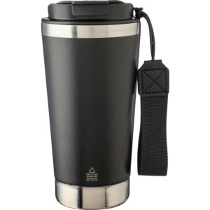 Recycled stainless steel double-walled drinking mug 500 ml K (Mugs)