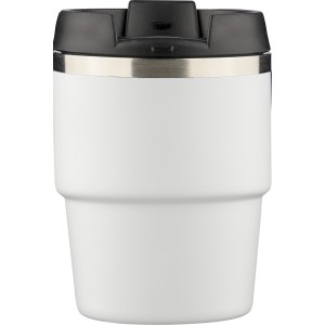 Recycled stainless steel double-walled mug (175 ml) Oli, whi