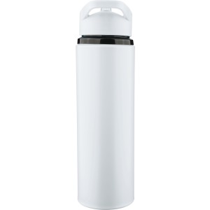 Recycled stainless steel drinking bottle (500 ml) Zeno, whit