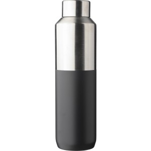 Recycled stainless steel drinking bottle (600 ml) Esen, blac (Thermos)