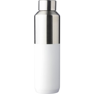 Recycled stainless steel drinking bottle (600 ml) Esen, whit (Thermos)