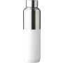 Recycled stainless steel drinking bottle (600 ml) Esen, whit