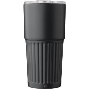 Recycled stainless steel drinking mug (500 ml) Kael, black (Mugs)