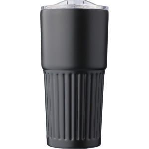 Recycled stainless steel drinking mug (500 ml) Kael, black (Mugs)