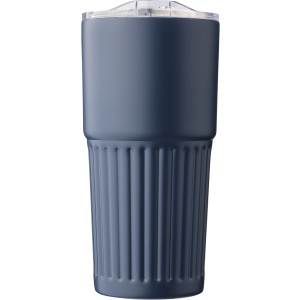 Recycled stainless steel drinking mug (500 ml) Kael, blue (Mugs)