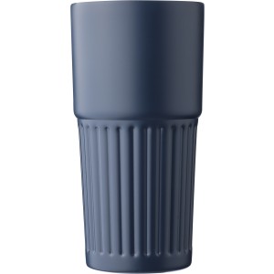 Recycled stainless steel drinking mug (500 ml) Kael, blue (Mugs)