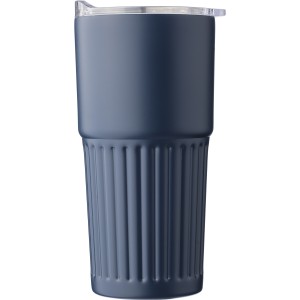 Recycled stainless steel drinking mug (500 ml) Kael, blue (Mugs)