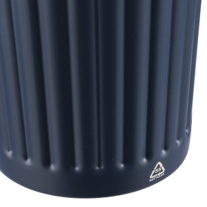 Recycled stainless steel drinking mug (500 ml) Kael, blue (Mugs)
