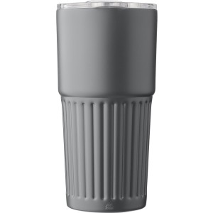 Recycled stainless steel drinking mug (500 ml) Kael, grey (Mugs)