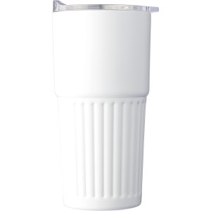 Recycled stainless steel drinking mug (500 ml) Kael, white (Mugs)
