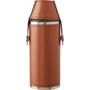 Recycled stainless steel flask Brock, brown (Mugs)