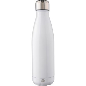 Recycled stainless steel single-walled flask 650 ml Cliff, w (Water bottles)