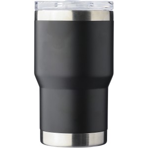 Recycled stainless steel travel mug (350 ml) Ayen, black (Mugs)