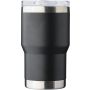 Recycled stainless steel travel mug (350 ml) Ayen, black
