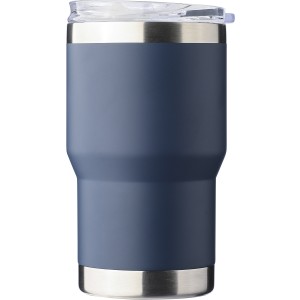 Recycled stainless steel travel mug (350 ml) Ayen, blue (Mugs)