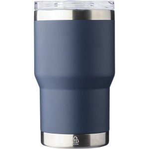 Recycled stainless steel travel mug (350 ml) Ayen, blue (Mugs)