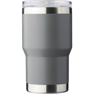 Recycled stainless steel travel mug (350 ml) Ayen, grey (Mugs)