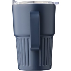Recycled stainless steel travel mug (450 ml) Calo, blue (Mugs)