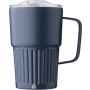 Recycled stainless steel travel mug (450 ml) Calo, blue