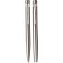 Recycled stainless steel writing set Fritz, silver