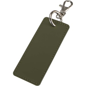 Resi Plus GRS recycled rectangle charm keychain, Forest gree