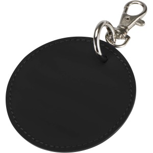 Resi Plus GRS recycled round charm keychain, Black