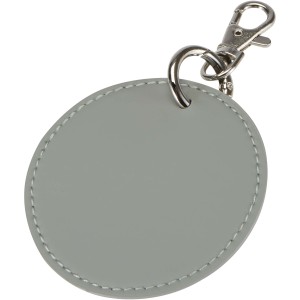 Resi Plus GRS recycled round charm keychain, Grey
