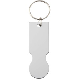 Rhea shopping cart keyring, Silver (Keychains)