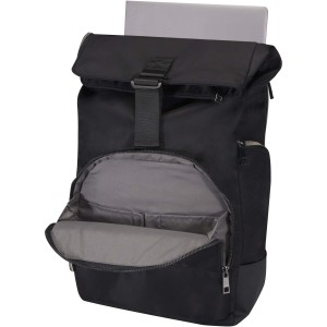 Rhine 15? GRS recycled rolltop backpack 18L, Solid black (Backpacks)