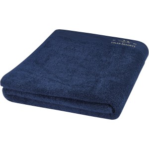 Riley 550 g/m2 cotton bath towel 100x180 cm, Navy (Towels)