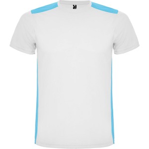 Detroit short sleeve unisex sports t-shirt, White, Turquois
