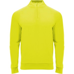 Epiro 200 g/m2 long sleeve kids quarter zip sweatshirt, Fluor Yellow