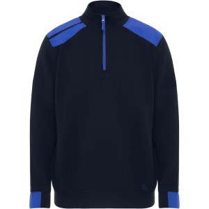 Maverick 280 g/m2 men's half zip sweater, Navy Blue, Royal blue