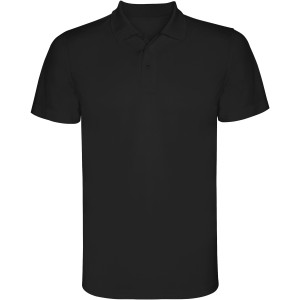 Monzha short sleeve men's sports polo, Black