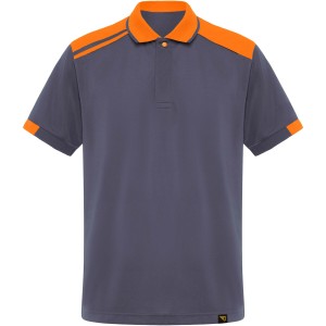 Samurai 160 g/m2 unisex antibacterial short sleeve polo, Lead, Orange
