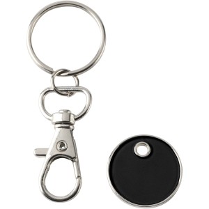 Rory keyring with trolley coin, Solid black (Keychains)