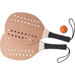 Rosewood tennis set Sergio, Brown/Khaki (Sports equipment)