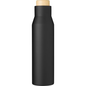 Stainless steel double walled bottle Christian, black