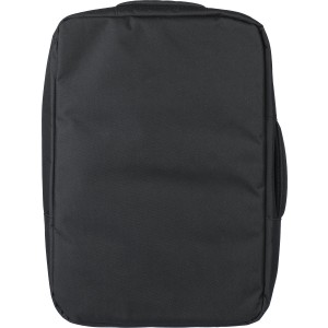 rPET (300D) polyester laptop backpack Eulalia, black (Laptop & Conference bags)