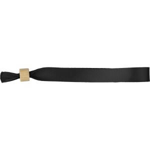 rPET (300D) wristcord Tarian, black (Lanyard, armband, badge holder)