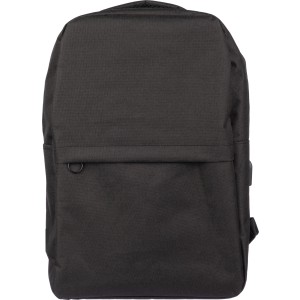 rPET (600D) backpack Henrik, black (Backpacks)